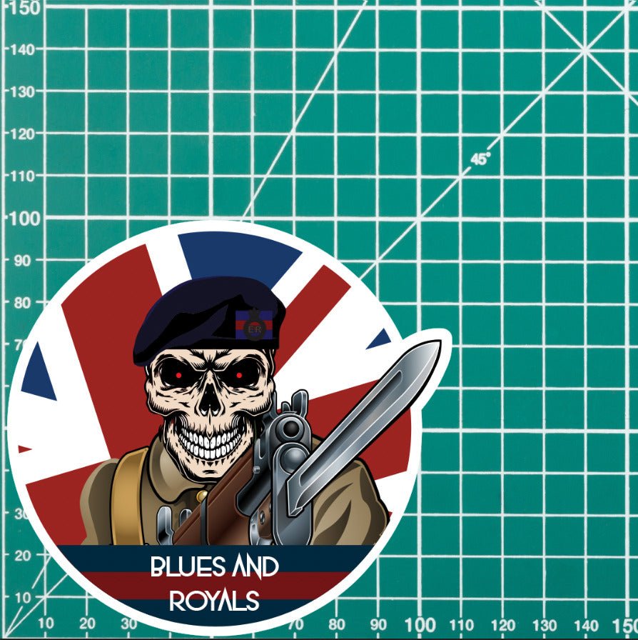 Vinyl Fix Bayonets Blues and Royals Sticker redplume