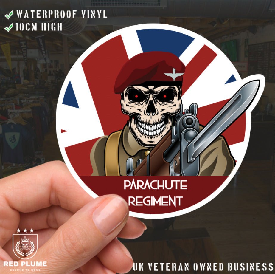 Vinyl Fix Bayonets Parachute Regiment Sticker redplume