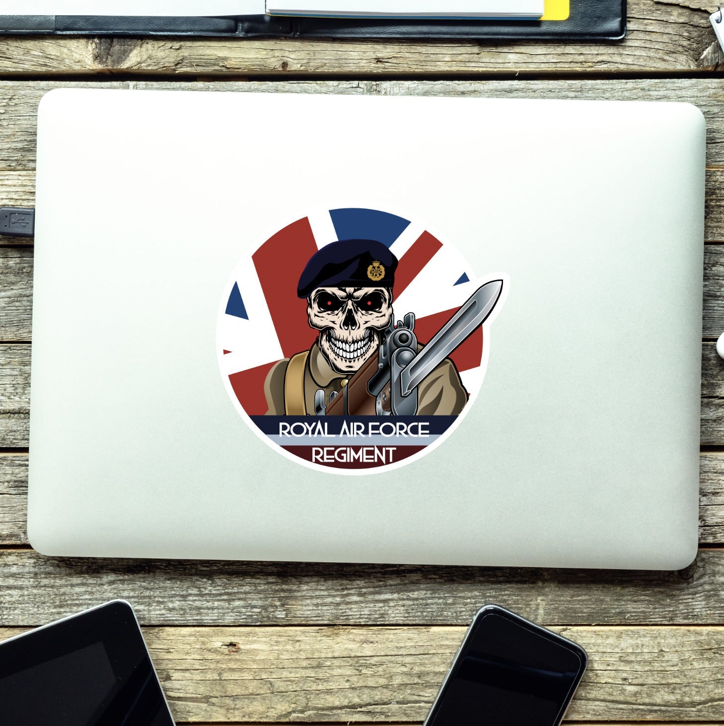 Vinyl Fix Bayonets RAF Regiment Sticker redplume