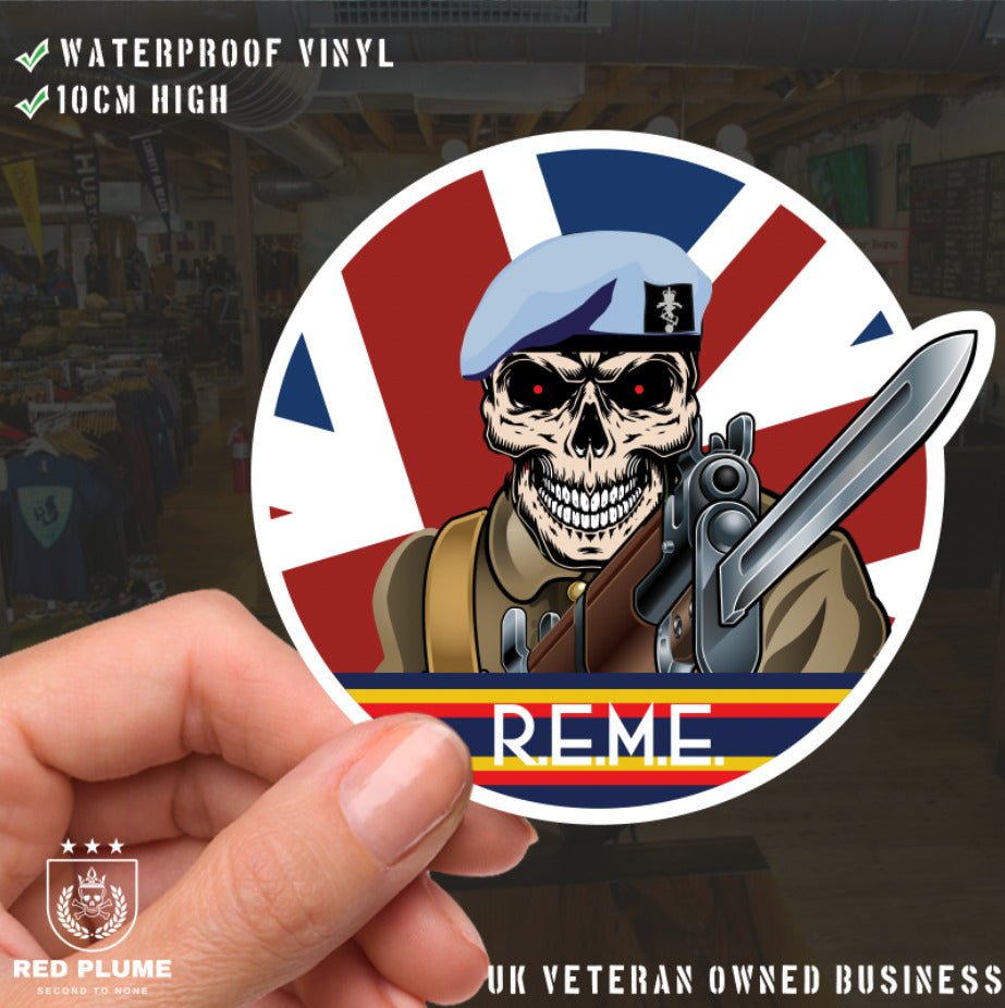 Vinyl Fix Bayonets REME Aviation Tech Sticker redplume