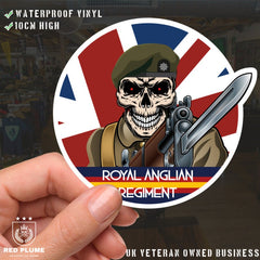 Vinyl Fix Bayonets Royal Anglian Regiment Sticker redplume