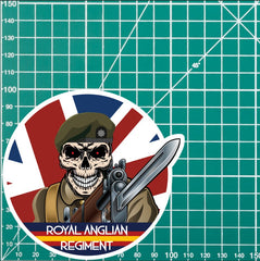 Vinyl Fix Bayonets Royal Anglian Regiment Sticker redplume