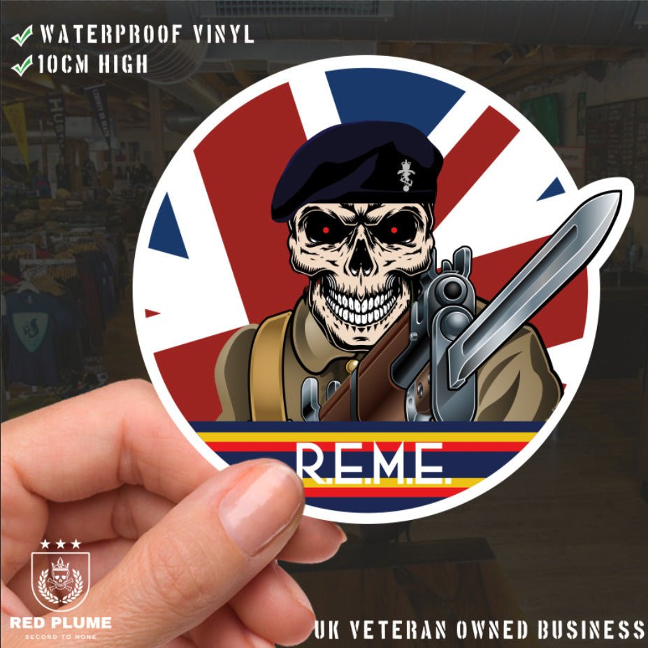 Vinyl Fix Bayonets Royal Electrical Mechanical Engineers REME Sticker redplume