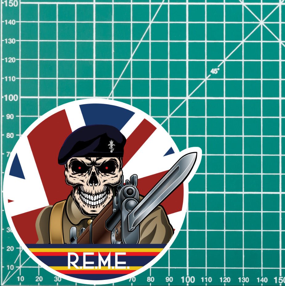 Vinyl Fix Bayonets Royal Electrical Mechanical Engineers REME Sticker redplume