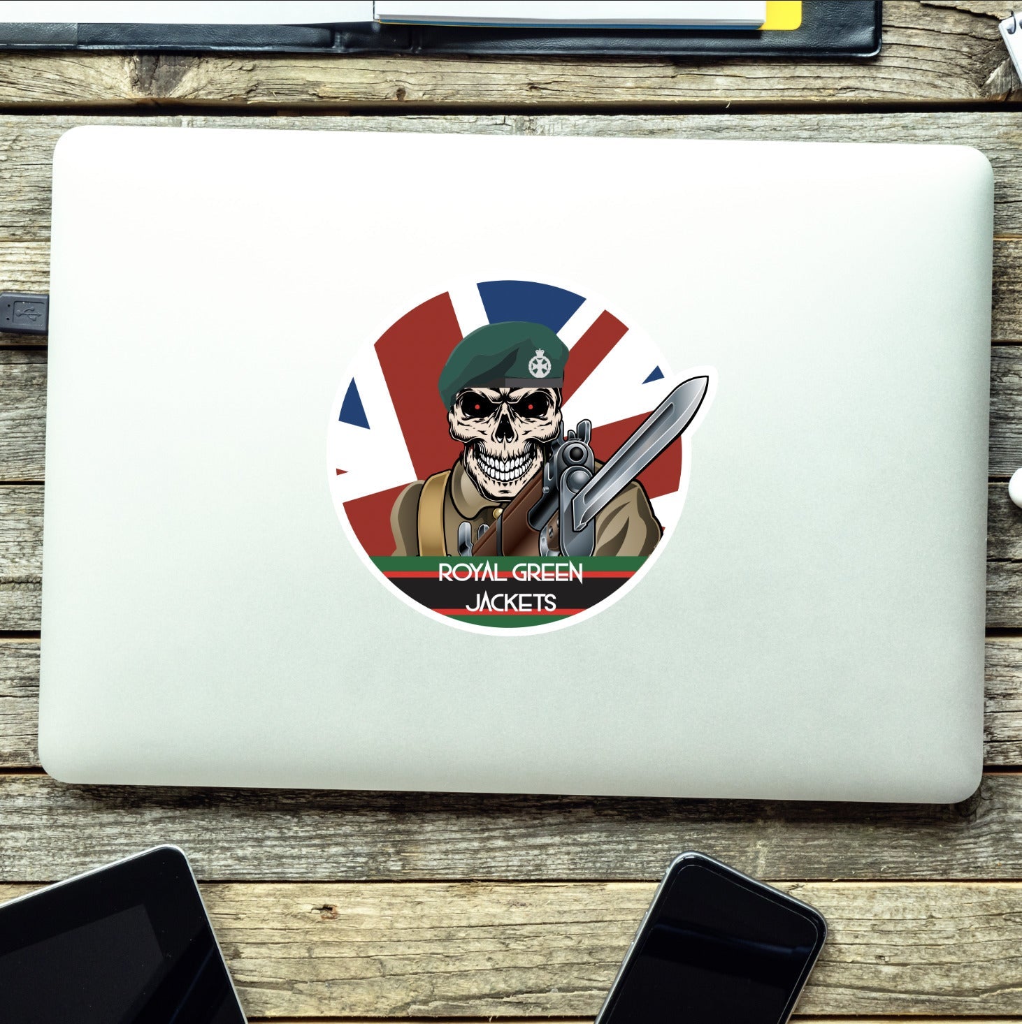 Vinyl Fix Bayonets Royal Green Jackets Sticker redplume
