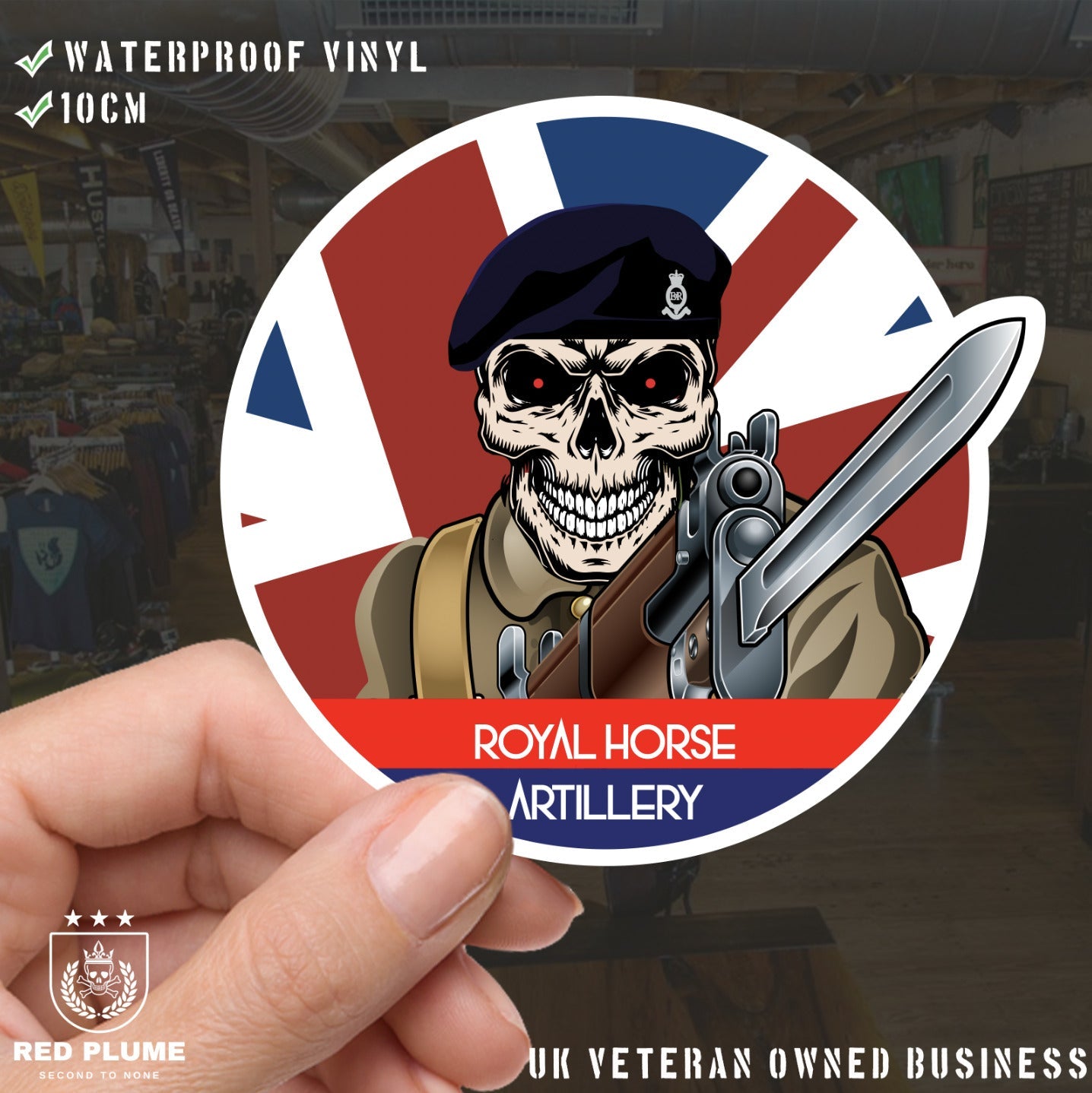 Vinyl Fix Bayonets Royal Horse Artillery Sticker redplume