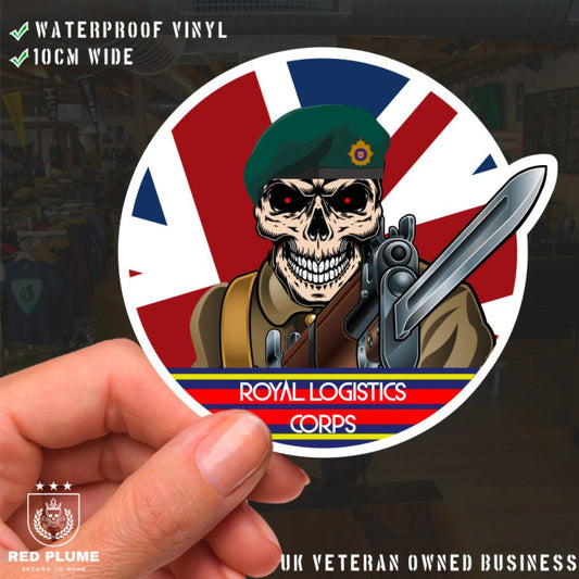 Vinyl Fix Bayonets Royal Logistics Corps Commando Sticker redplume