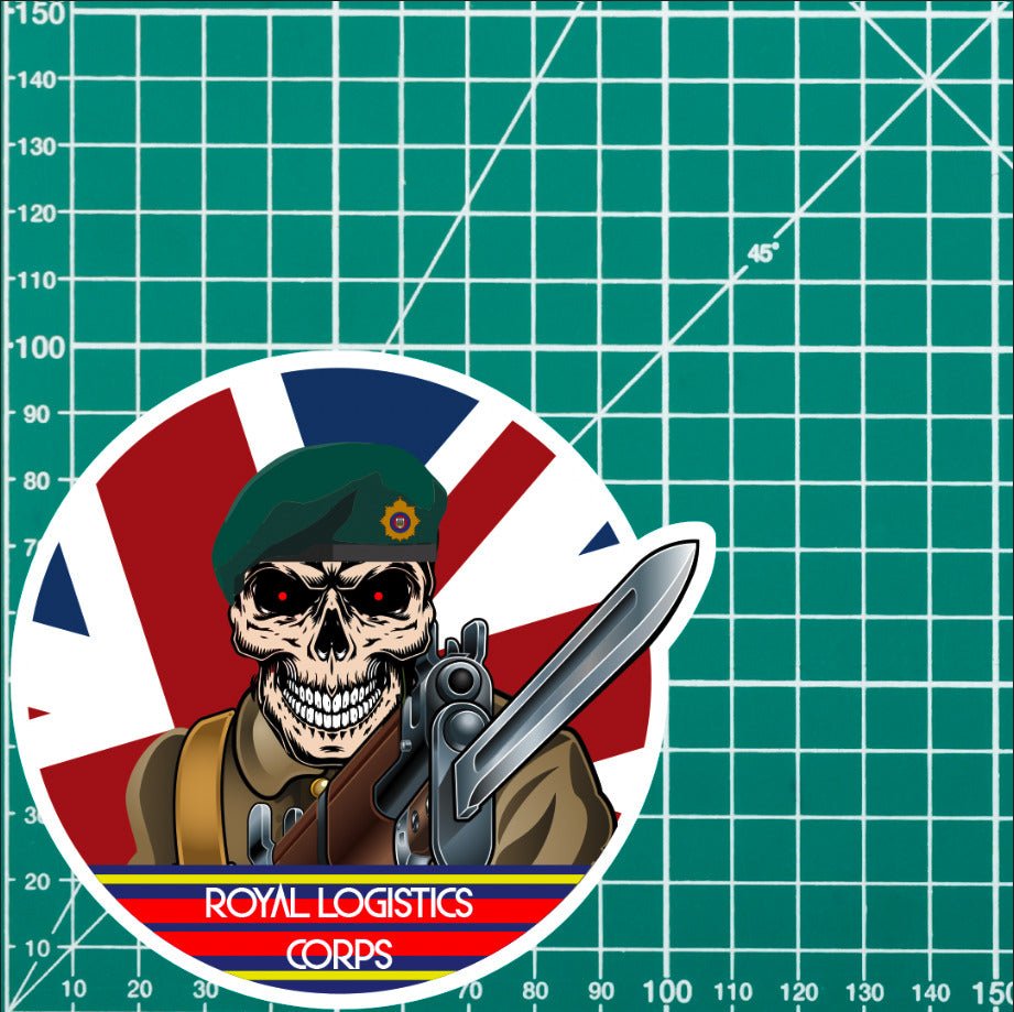 Vinyl Fix Bayonets Royal Logistics Corps Commando Sticker redplume
