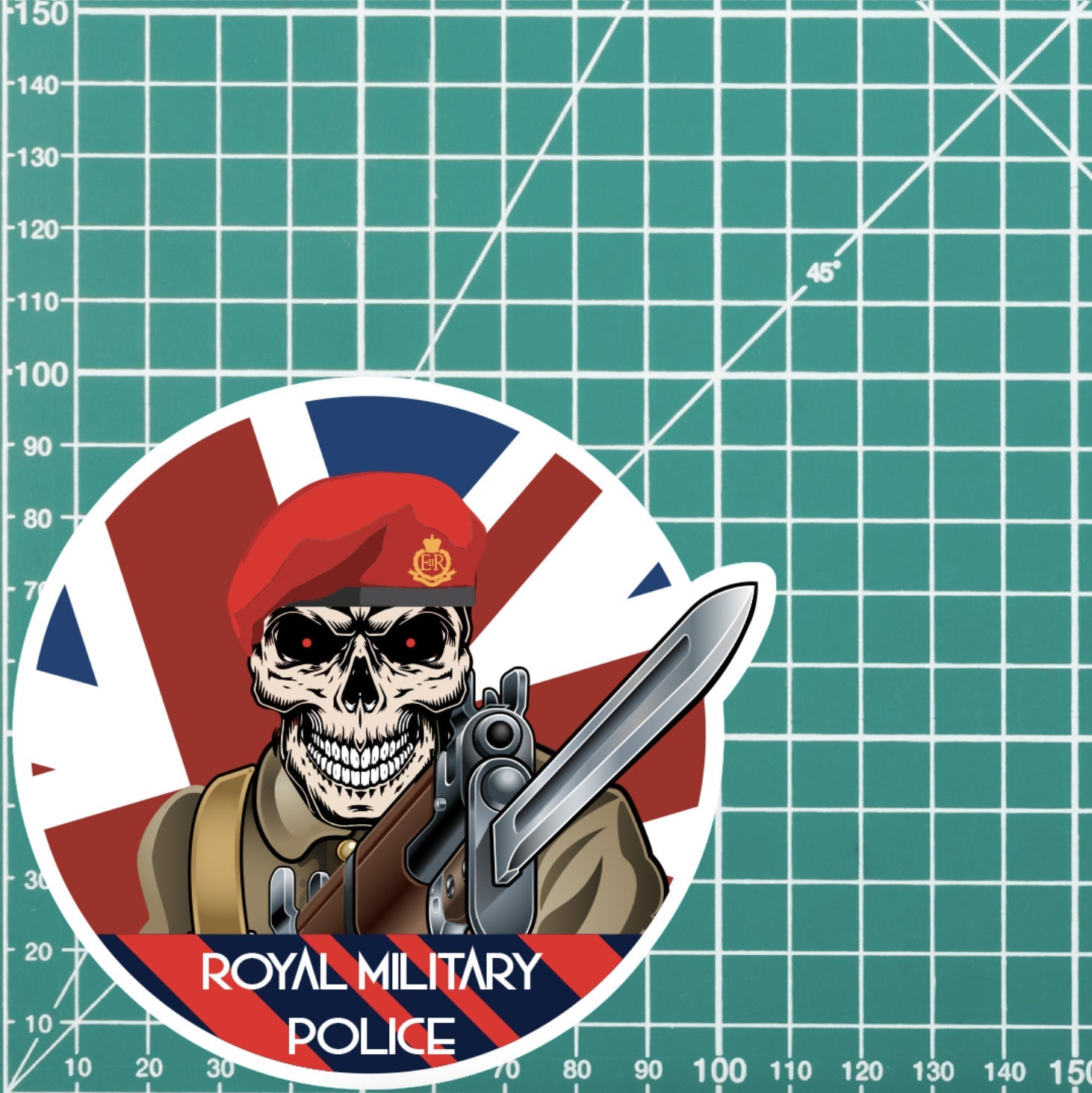 Vinyl Fix Bayonets Royal Military Police Sticker redplume