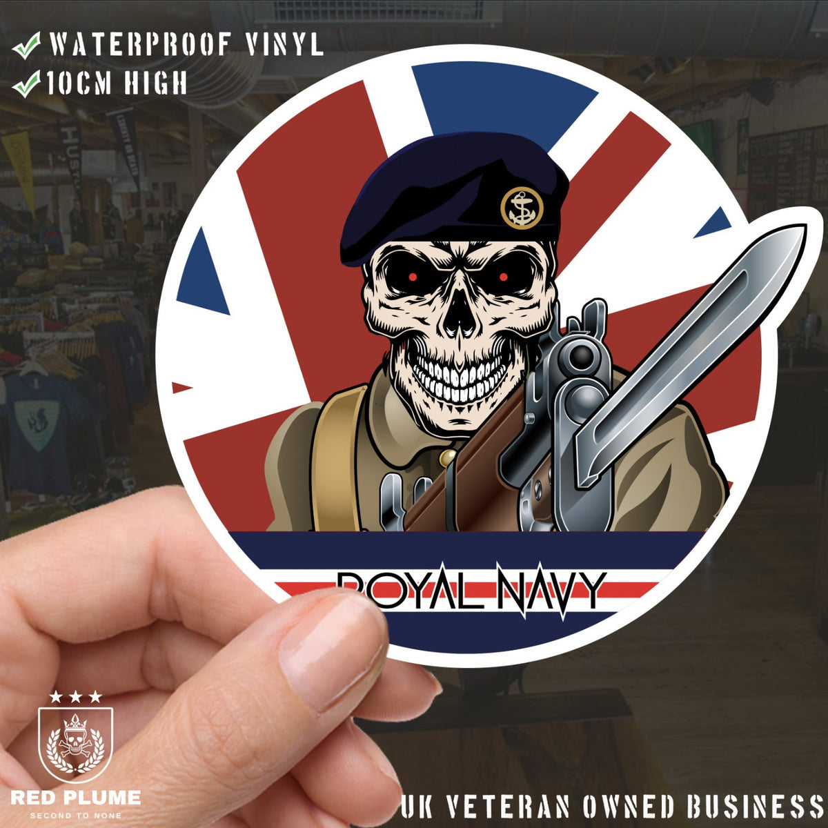 Vinyl Fix Bayonets Royal Navy Sticker redplume