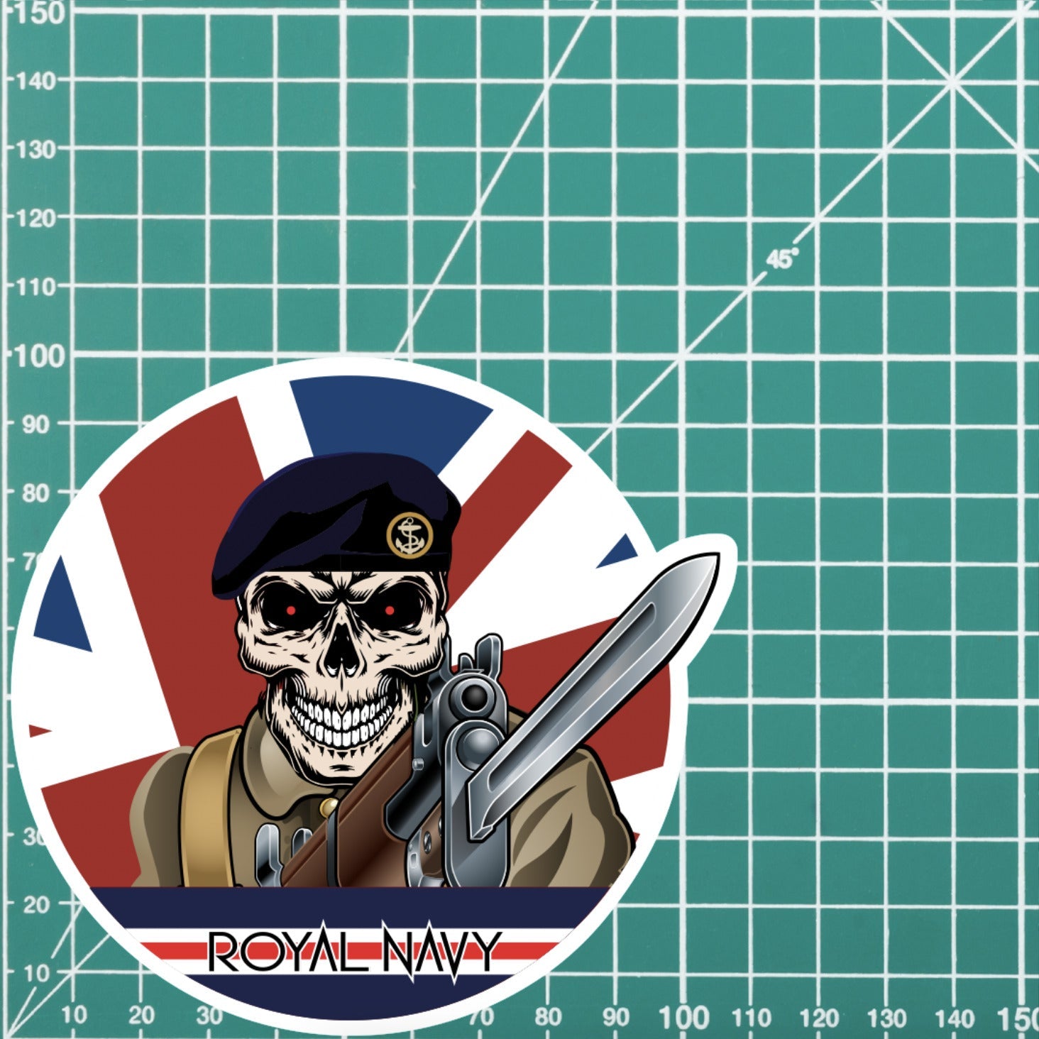 Vinyl Fix Bayonets Royal Navy Sticker redplume