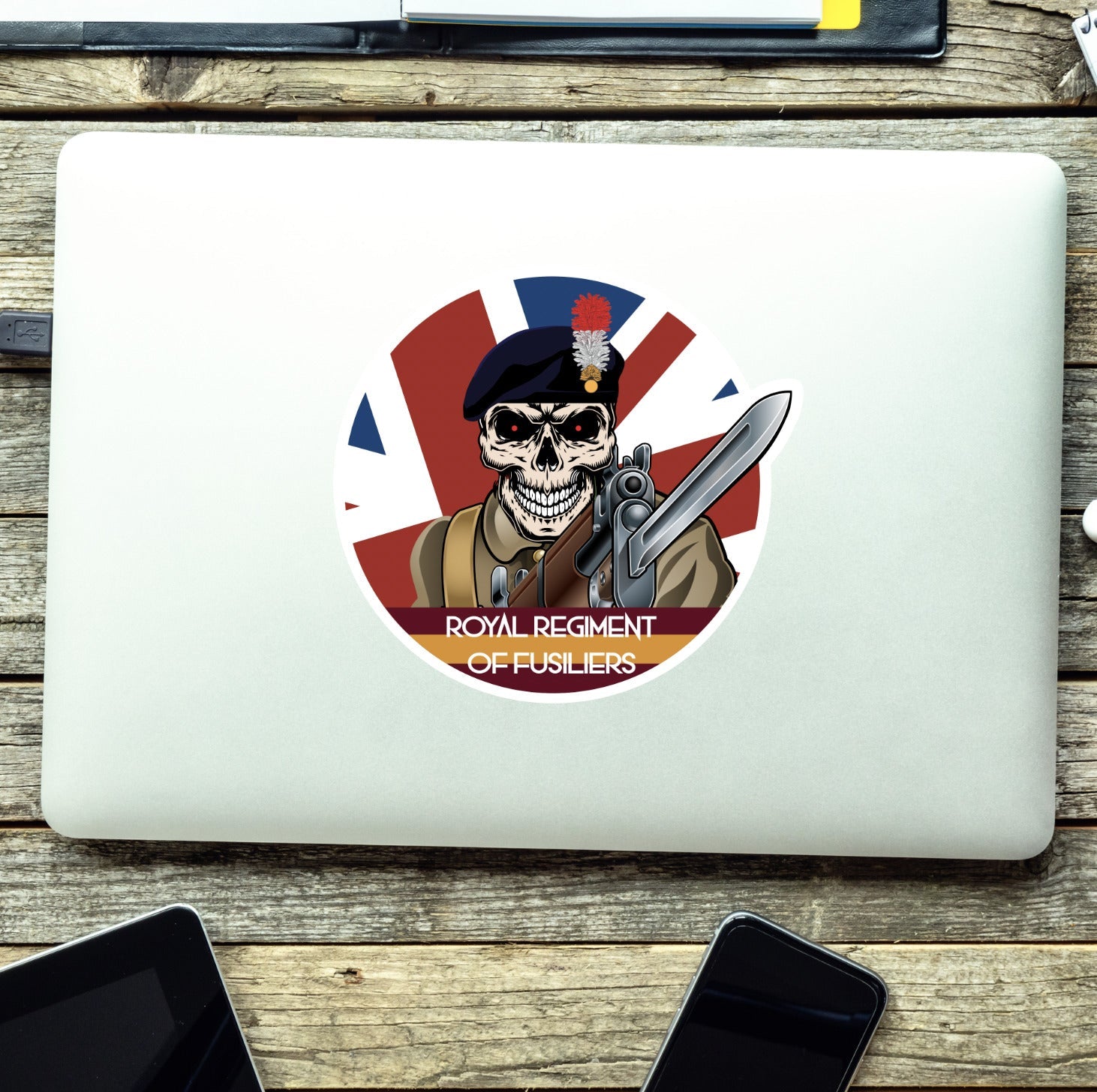 Vinyl Fix Bayonets Royal Regiment of Fusiliers Sticker redplume