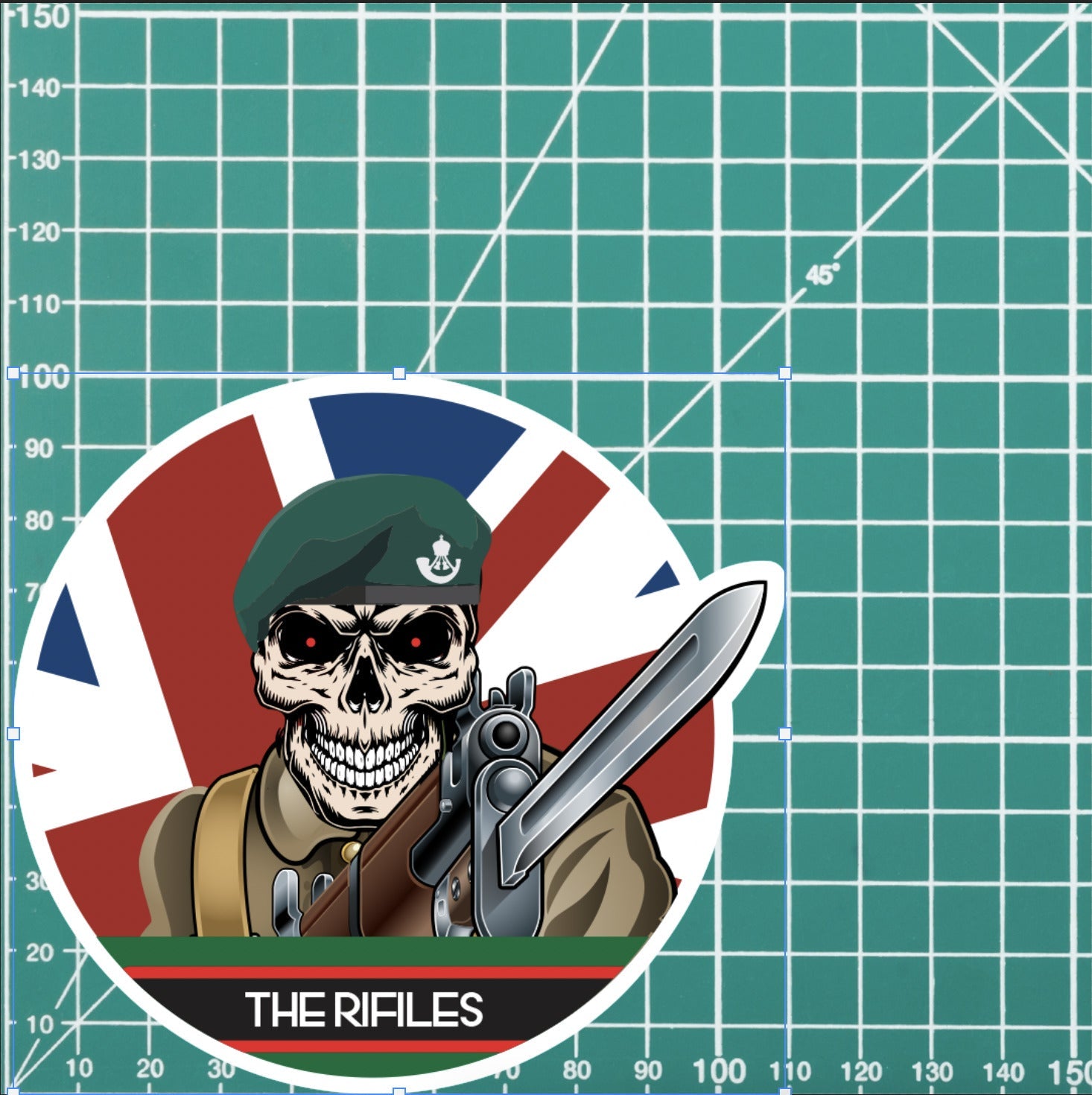Vinyl Fix Bayonets The Rifles Sticker redplume