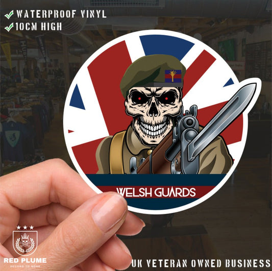 Vinyl Fix Bayonets Welsh Guards Sticker redplume