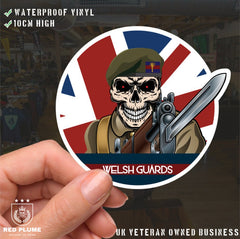 Vinyl Fix Bayonets Welsh Guards Sticker redplume