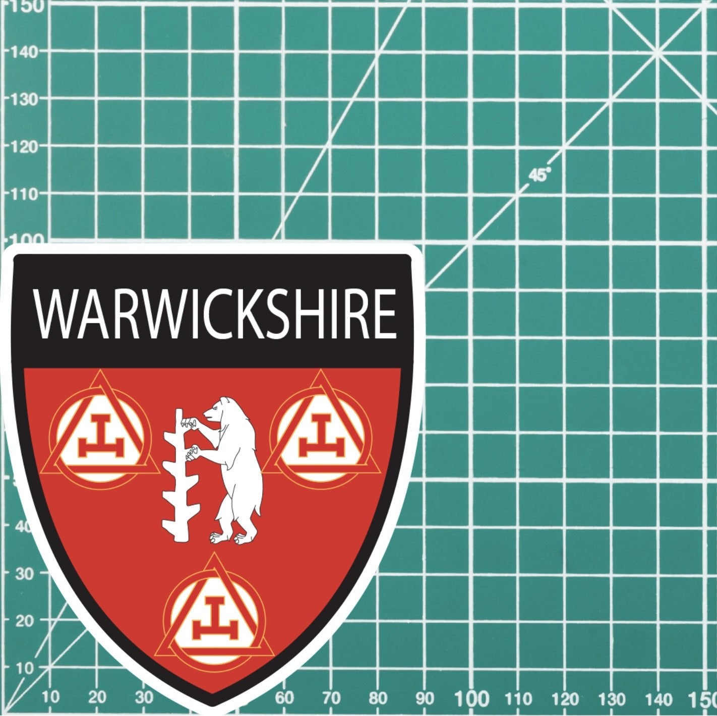 Warwickshire Masonic Holy Royal Arch Shield Sticker redplume