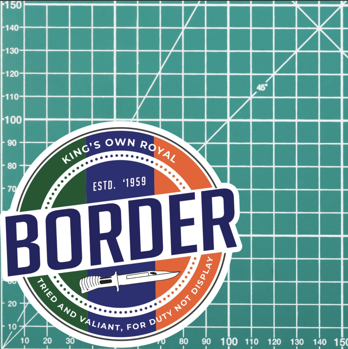 Waterproof Vinyl Decal - King's Own Royal Border Regiment | Retro | UV Laminated redplume