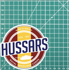 Waterproof Vinyl Decal - King's Royal Hussars KRH | Retro | UV Laminated redplume