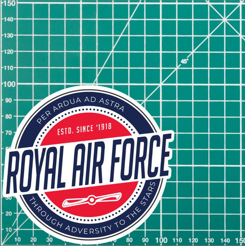 Waterproof Vinyl Decal - Royal Air Force - Retro redplume