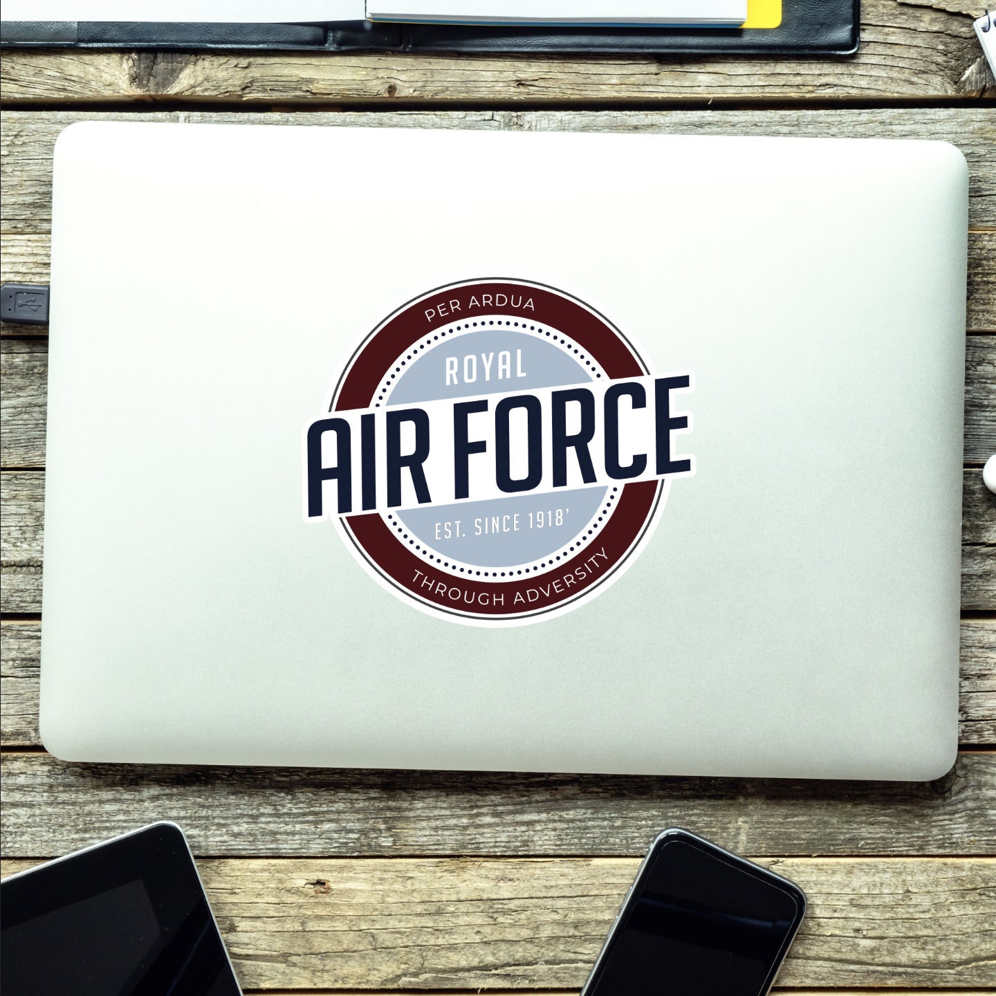 Waterproof Vinyl Decal - Royal Air Force | Retro | UV Laminated redplume