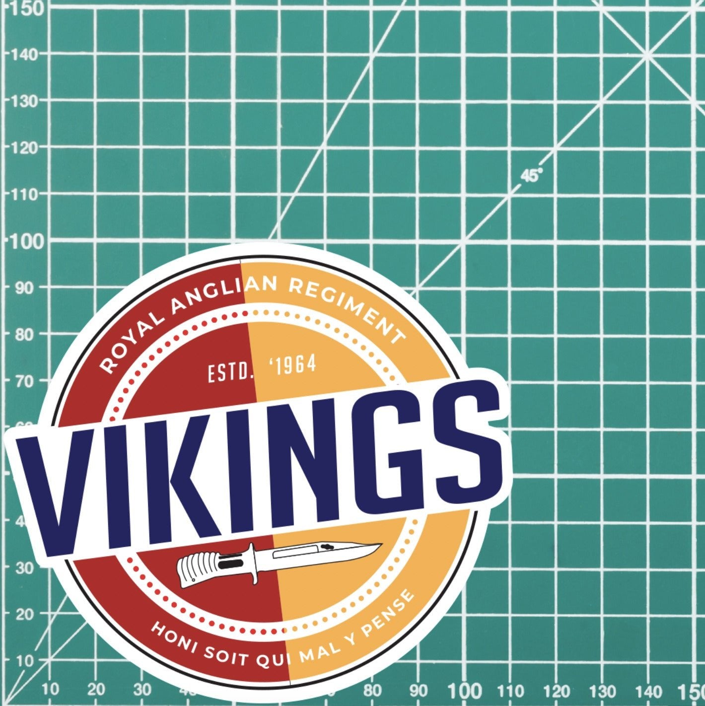 Waterproof Vinyl Decal - Royal Anglian Vikings | Retro | UV Laminated redplume