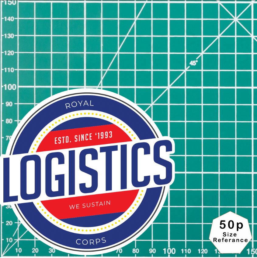 Waterproof Vinyl Decal - Royal Logistics Corps RLC | Retro Style UV Laminated redplume