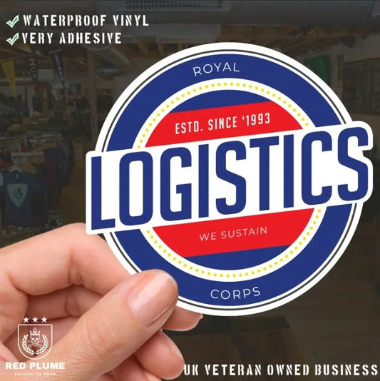 Waterproof Vinyl Decal - Royal Logistics Corps RLC | Retro Style UV Laminated redplume