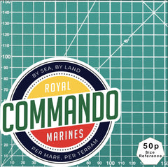 Waterproof Vinyl Decal - Royal Marines Commando - Retro FREE SHIPPING redplume