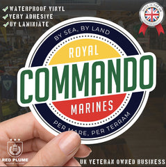 Waterproof Vinyl Decal - Royal Marines Commando - Retro FREE SHIPPING redplume