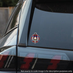 Waterproof Vinyl Royal Engineers Sticker - Winged Skull redplume