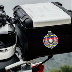 Waterproof Vinyl Royal Logistics Corps RLC Sticker - Winged Skull redplume