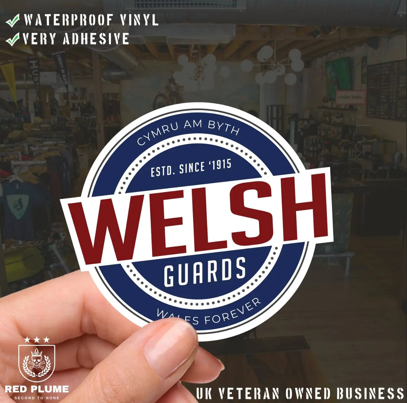 Welsh Guards - 6 Best-Selling Waterproof Stickers bundle redplume