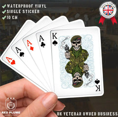 Welsh Guards King & Aces Waterproof Vinyl Sticker/Decal 10cm redplume