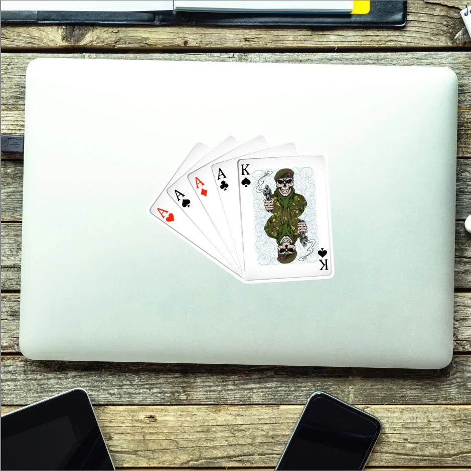 Welsh Guards King & Aces Waterproof Vinyl Sticker/Decal 10cm redplume