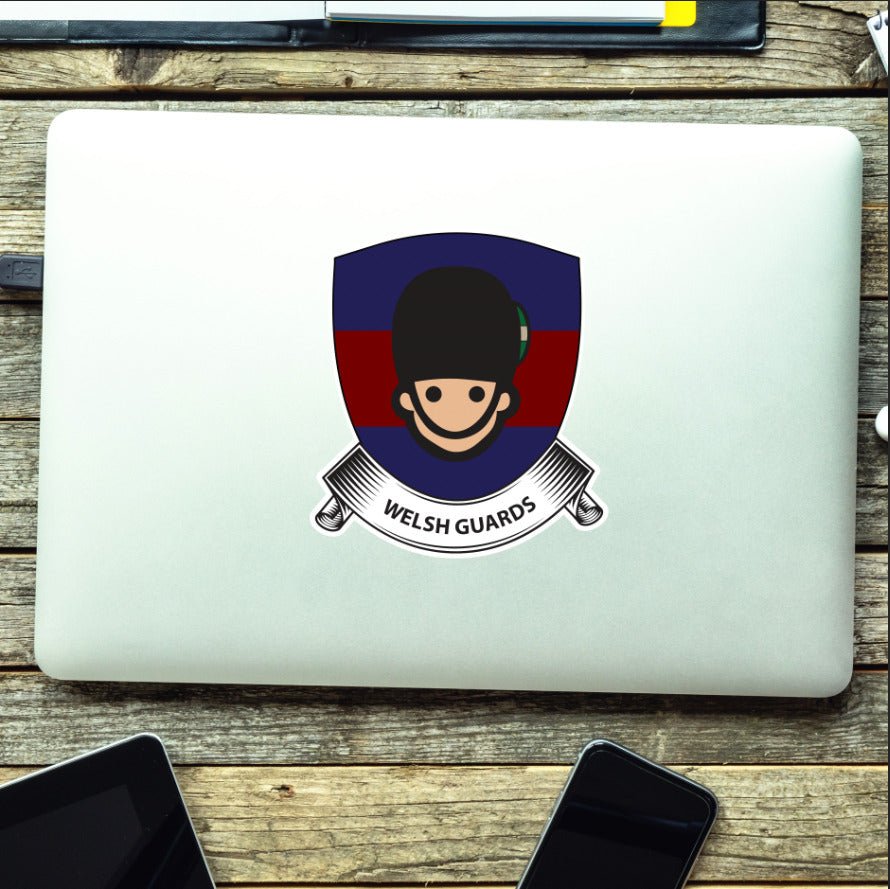 Welsh Guards Shield Vinyl Sticker - 10cm - UV Laminated redplume