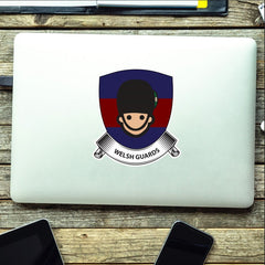 Welsh Guards Shield Vinyl Sticker - 10cm - UV Laminated redplume
