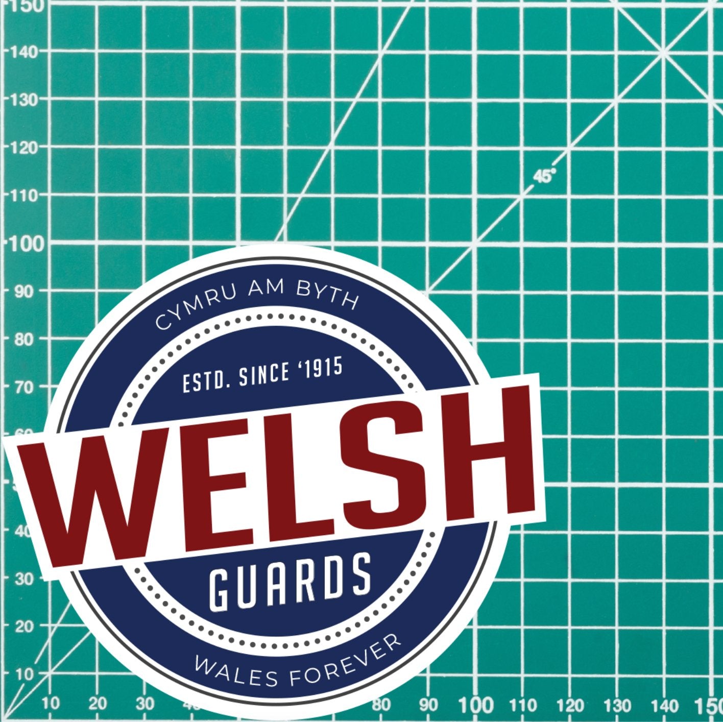 Welsh Guards Waterproof Vinyl Sticker - Retro redplume