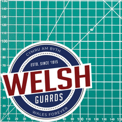 Welsh Guards Waterproof Vinyl Sticker - Retro redplume