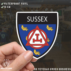 West Sussex Masonic Holy Royal Arch Shield Sticker redplume