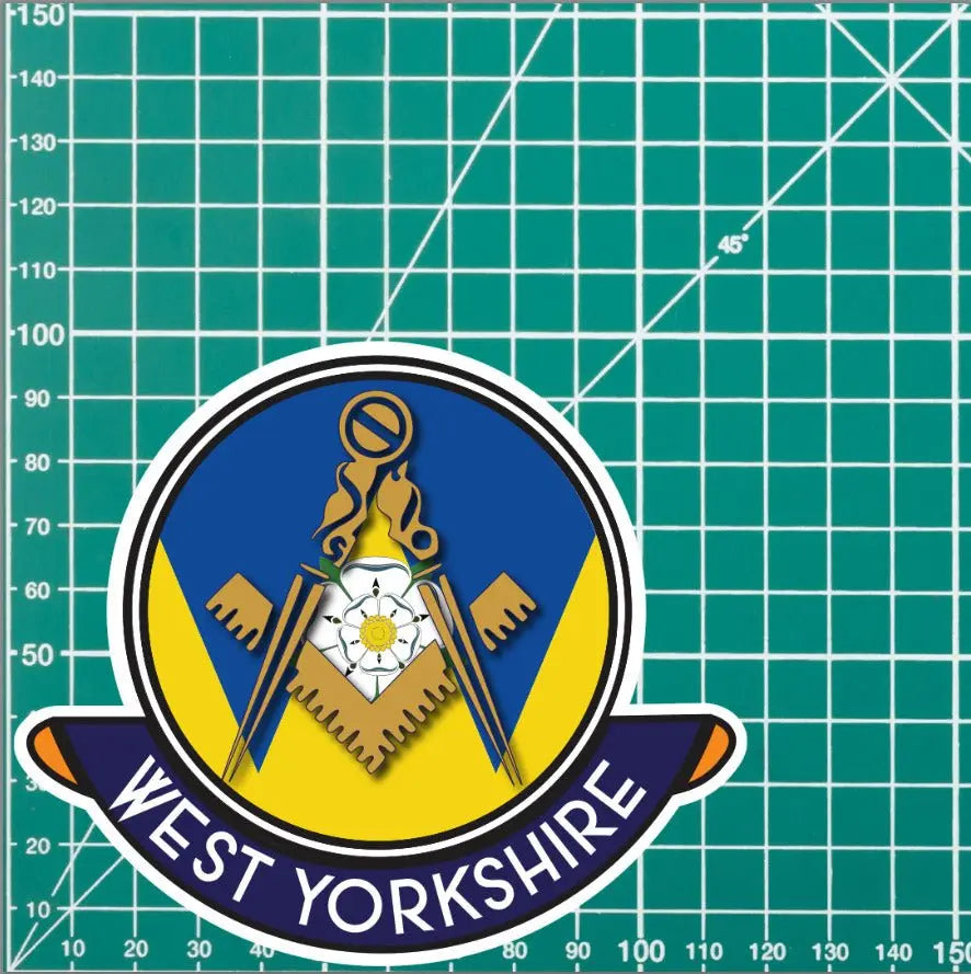 West Yorkshire Masonic Car Sticker | UV Laminated redplume