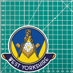 West Yorkshire Masonic Car Sticker | UV Laminated redplume