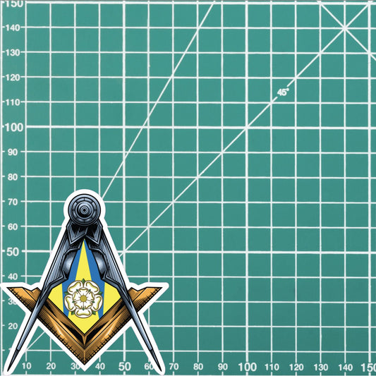 West Yorkshire Masonic Stickers Square & Compass Union Vinyl Decals redplume