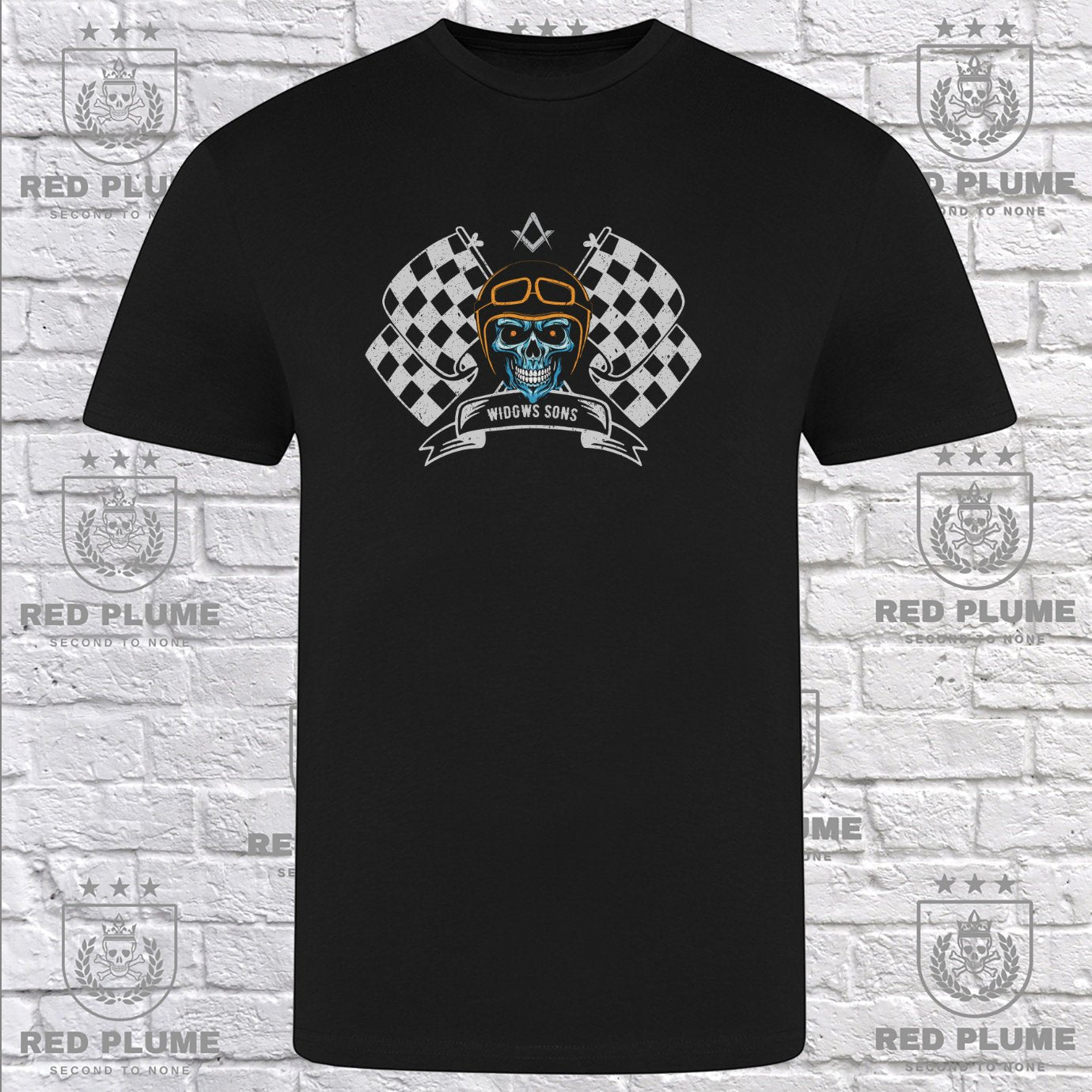 Widows Son 'Flags' T Shirt - Red Plume