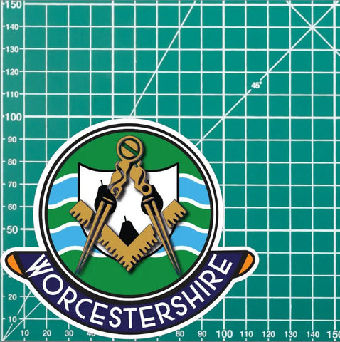 Worcestershire Masonic Car Sticker | UV Laminated redplume