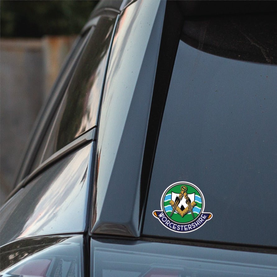 Worcestershire Masonic Car Sticker | UV Laminated redplume