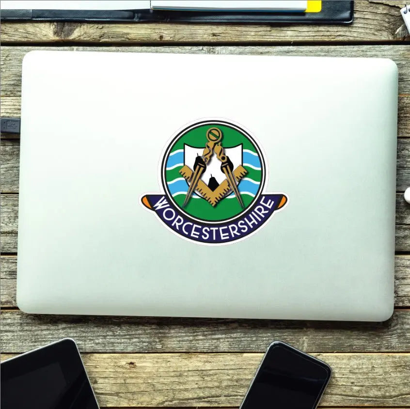 Worcestershire Masonic Car Sticker | UV Laminated redplume