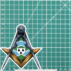 Worcestershire Masonic Stickers Square & Compass Union Vinyl Decal redplume