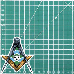 Worcestershire Masonic Stickers Square & Compass Union Vinyl Decal redplume