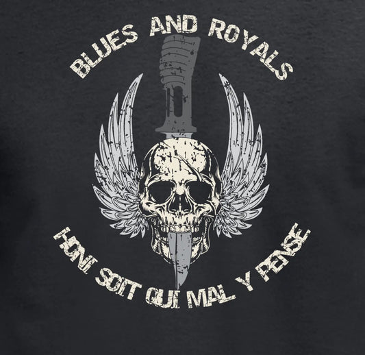 Blues and Royals Skulled Dagger T-Shirt redplume