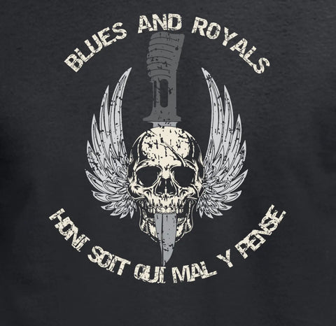 Blues and Royals Skulled Dagger T-Shirt redplume